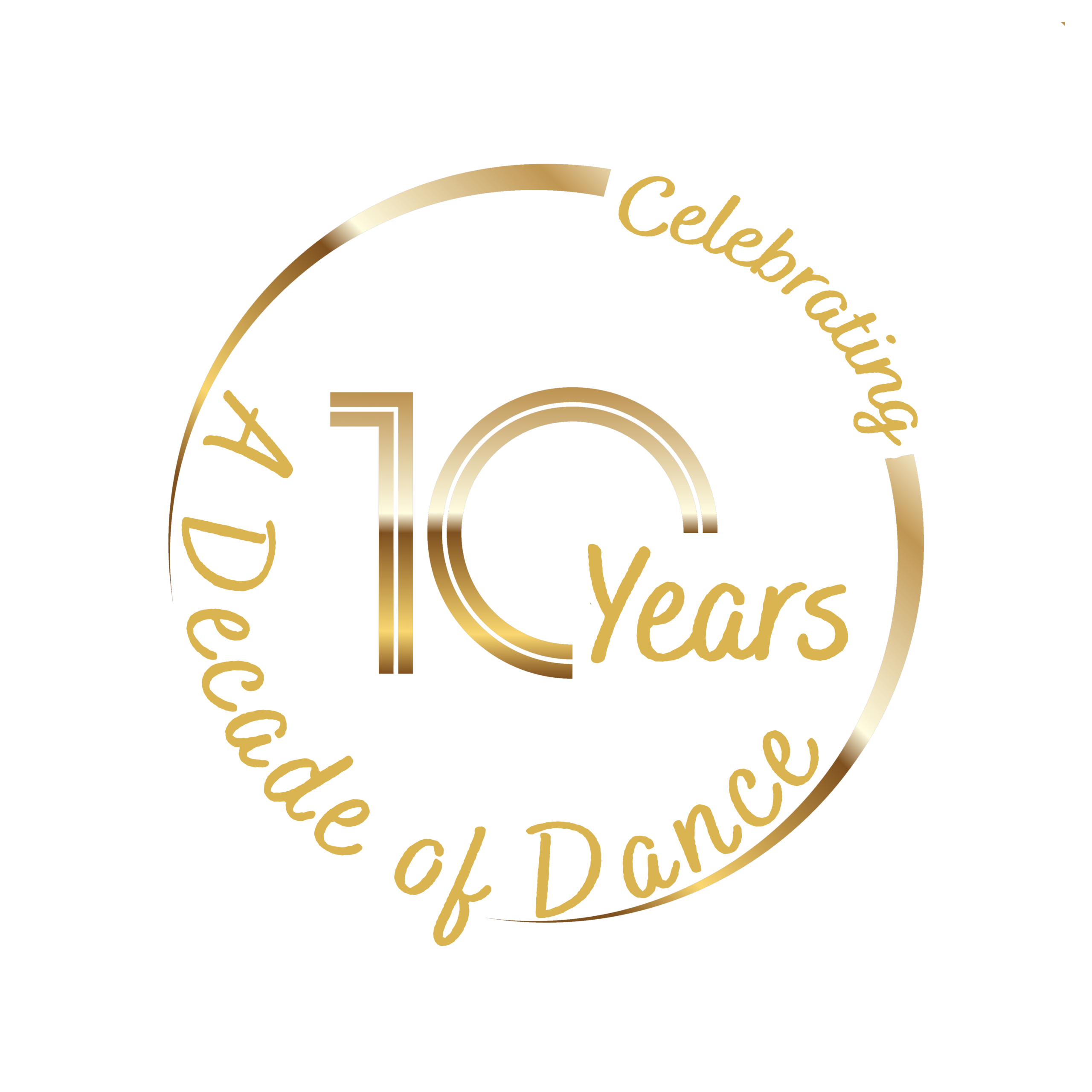 10 years gold no text copy